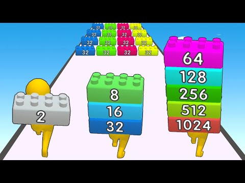 Brick Runner 2048 - All Levels Gameplay Android,ios game Mobile Game App New Update (Levels 1-18)