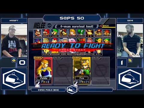 S@PS 50 Melee Singles - Krispy (Sheik) vs Semi (Fox) - Swiss Pools R4