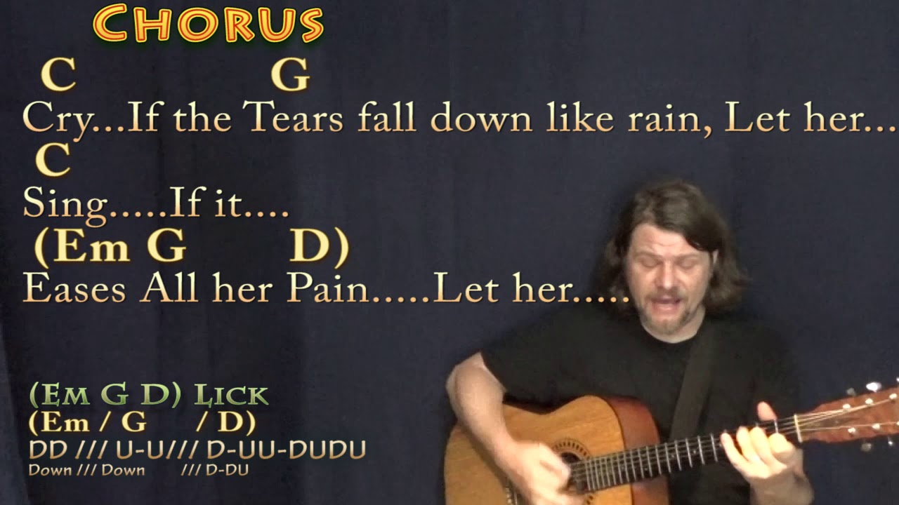 Let Her Cry (Hootie & The Blowfish) Guitar Cover Lesson with Chords/Lyrics