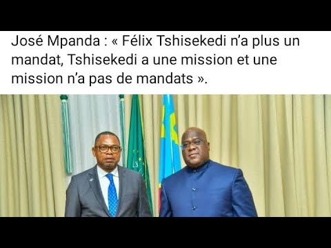 Minister José Mpanda, always faithful and loyal to President Felix Tshisekedi.