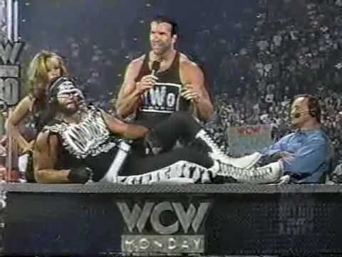 (7.7.1997) Road to BATB '97 Part 5 - Macho Man & Scott Hall at the broadcast booth w. Larry Zbyszko