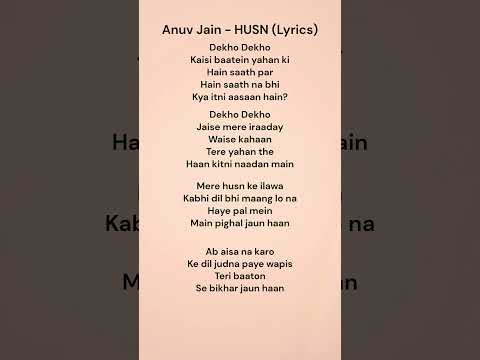 Anuv Jain - HUSN (Lyrics)