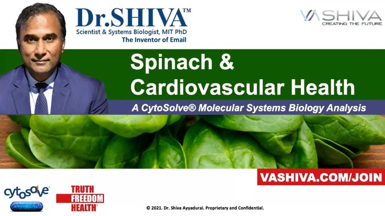 Dr.SHIVA™: Spinach on Heart Health @CytoSolve® Systems Analysis(11/21) - YouTube