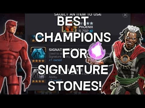 Signature Stones - Best Champions To Use Them On? - Marvel Contest Of Champions