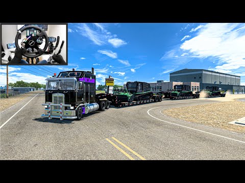 Watch The Ultimate Test, Transporting Triple Flatbed Trailer - American Truck Simulator - Moza R9