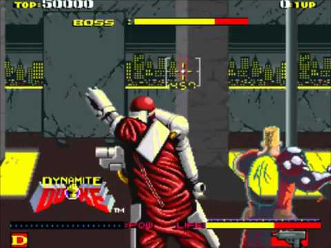 Dynamite Duke Europe set 1 MAME Gameplay video Snapshot -Rom name dynduke-