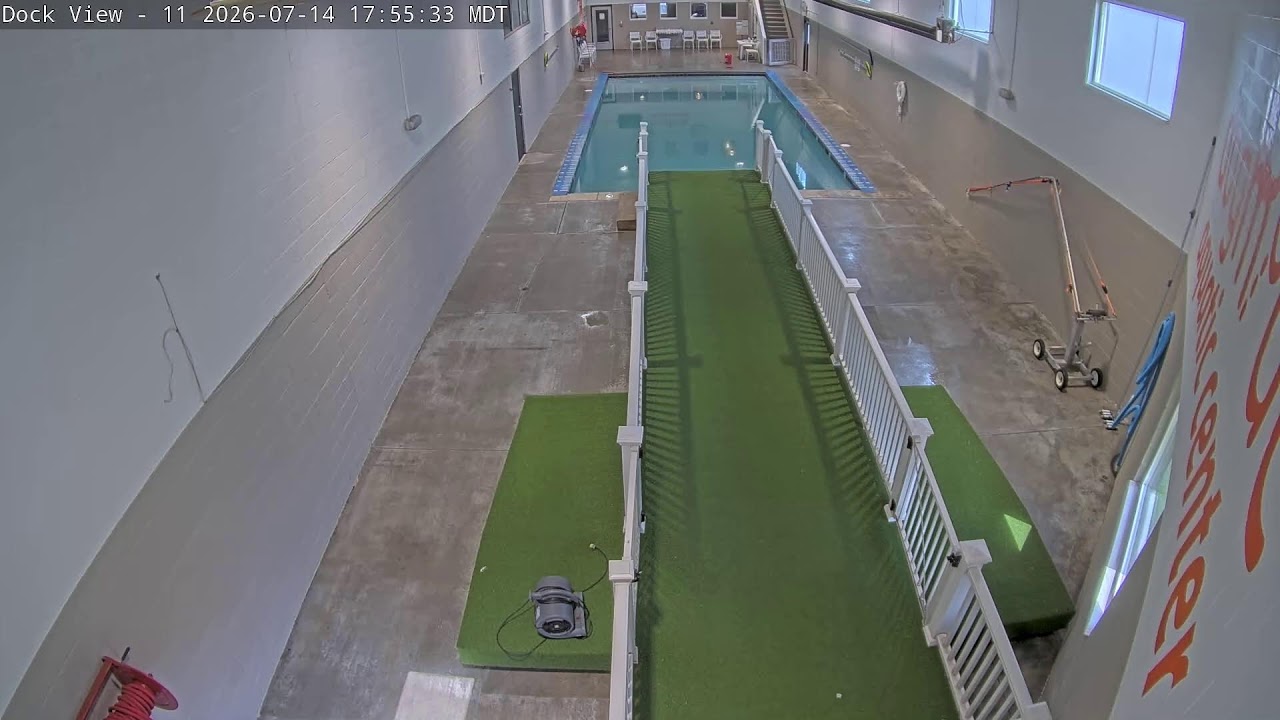 Live webcam view of DogMode Aquatic Center Dock View