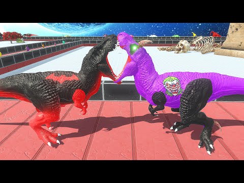 JOKER T-REX UNIVERSE DEATH RUN - Animal Revolt Battle Simulator