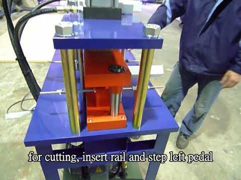 How to cut/punch venetian profile by DX-101-1 Headrail/bottomrail cutting/punching automatic machine