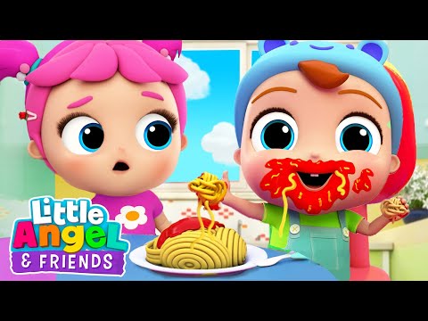 Yummy Spaghetti Song (Table Manners) | Little Angel And Friends Kid Songs
