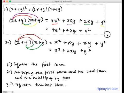 How to Square Binomials Part 1