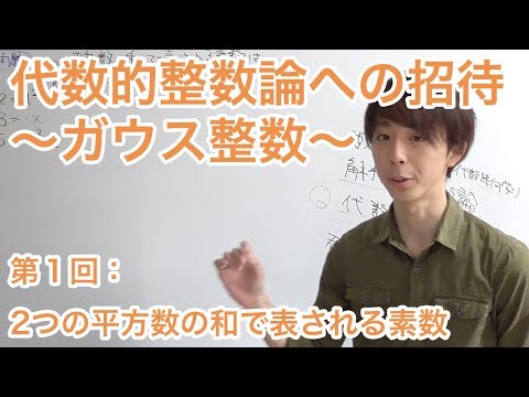 代数的整数論について詳しく解説