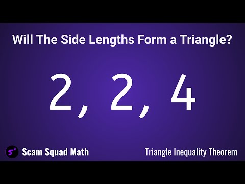 Triangle Inequality Theorem | Determine Whether 3 Given Side Lengths Will Form a Triangle!