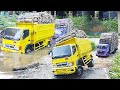 Made HOT Dump Truck CANTER SOLVE SEVERELY Hino 500 Load Of WOOD Overtakes ENGKEL Truck