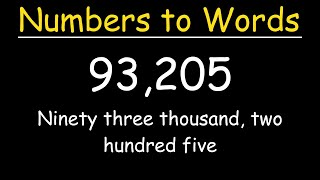 How to write whole numbers in words -Easy Way