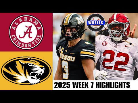 #8 Alabama vs #14 Missouri | Week 7 | 2025 College Football Highlights