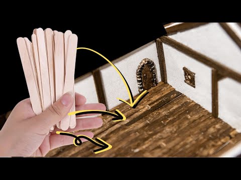 Suelos realistas para maquetas con palos de helado