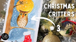 You Can Paint a Whimsical baby Owl in Watercolor for Christmas! Start Here!