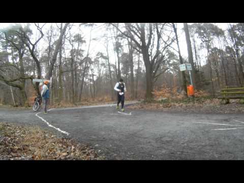 Durchlauf bei km 5,2; Winterlaufserie Rodgau Jügesheim Februar 2014