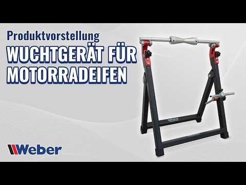 Ganz einfach Motorradreifen statisch wuchten - Weber Wuchtgerät / Wuchtbock