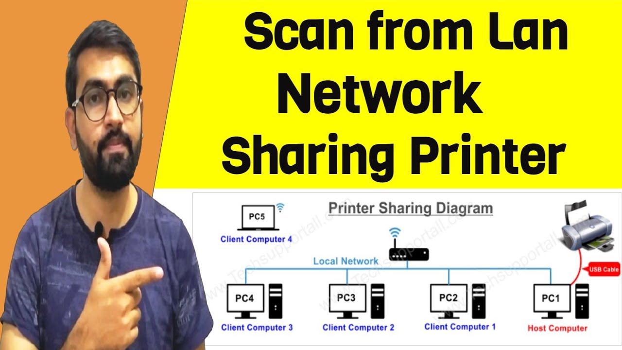 How to scan from network printer windows 10/8/7 | scan from network computer to printer
