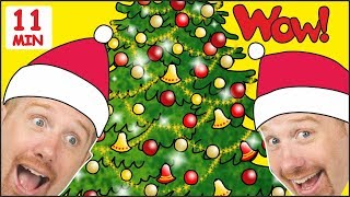 Christmas Tree Song for Children + MORE Stories for Kids from Steve and Maggie | Wow English TV