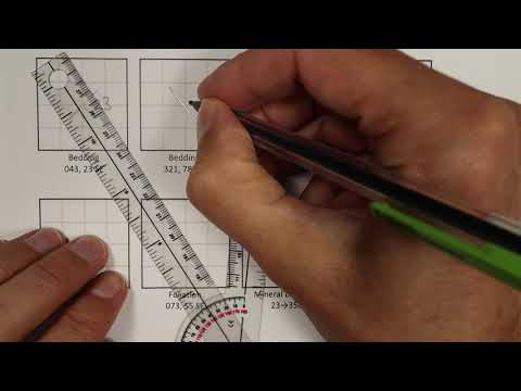 How to plot strike and dip and lineation symbols on a geologic map