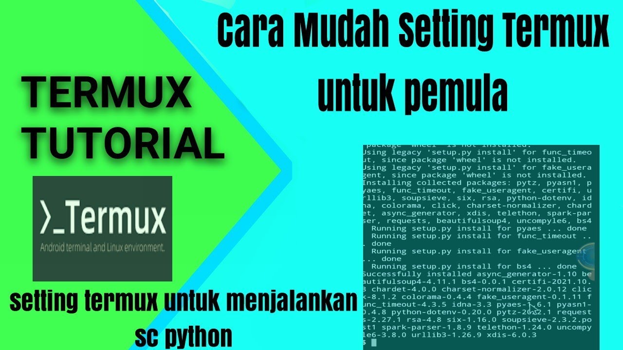 Tutorial Setting Termux Pemula || Install module python
