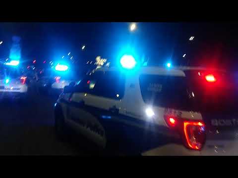 Boston police and EMS respond to a serious accident on Columbia Road at Elder Street