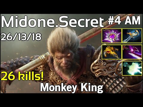 26 kills! Midone [Secret] Monkey King - Dota 2  7.19