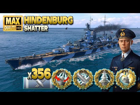 Cruiser Hindenburg: Intense game on map Shatter - World of Warships