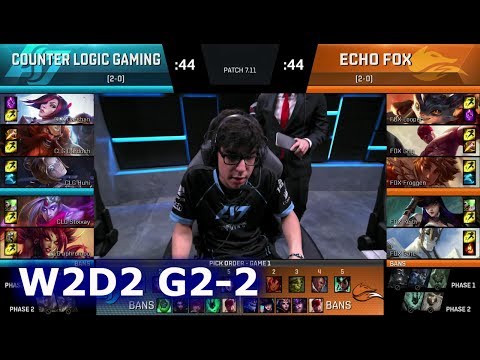 Echo Fox vs CLG | Game 2 S7 NA LCS Summer 2017 Week 2 Day 2 | FOX vs CLG G2 W2D2