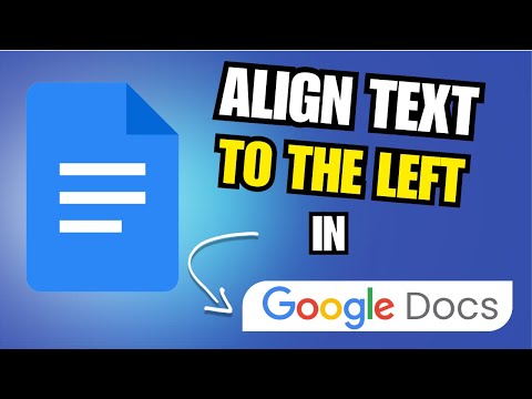 How to align text to the left in Google docs