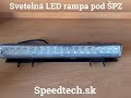 LED rampa pod ŠPZ - diaľkové svetlo / 18 x 3W LED / 10-30V / 4000lm / ECE R112 (380x135mm) - Video Youtube