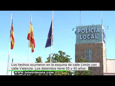 La Policia Local ha detenido este sábado a dos hombres por una pelea en pleno centro de Orihuela
