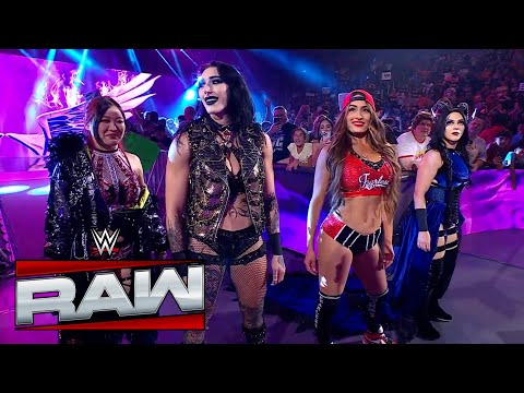Rhea Ripley & Nikki Bella & Stephanie Vaquer & IYO SKY Entrance: WWE Raw, July 28, 2025