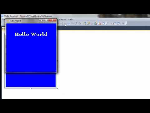 Hello World Part 1 VB.NET 2010 Express
