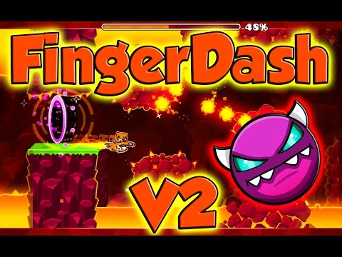FingerDash V2 By:BlueLite (All Coins) | Geometry Dash 2.1