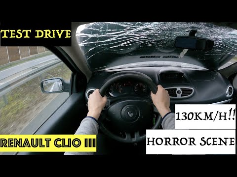 2007 Renault Clio III 1.2 16V 75HP | POV TEST DRIVE | HOOD LOCK FAILURE ON MOTORWAY | 0-100 TEST