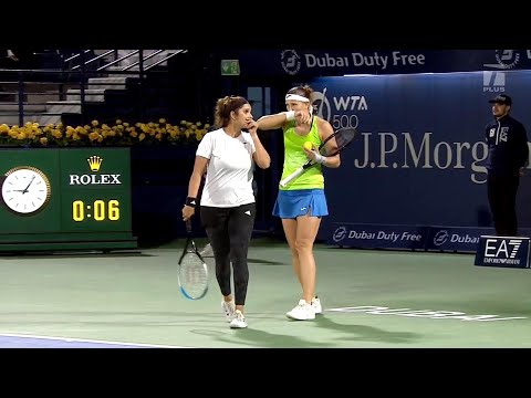 Sania Mirza/Lucie Hradecka vs. Lyudmyla Kichenok/Jelena Ostapenko Dubai 2022 SF 💙🆕