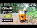 AUTORICKSHAW PASSENGERAUTO BAJAJ HANDMADEMINIATURE CRAFT LOCKDOWNWORK AT HOME SCALEMODEL DIY