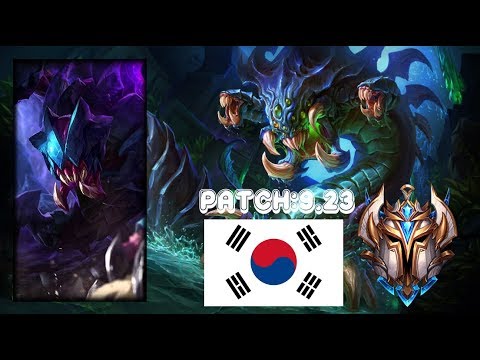 [KR] LEAGUE OF LEGENDS - CHALLENGER - Rek'sai [Peanut] - 9.23