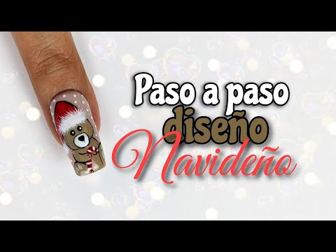 Diseño de uñas NAVIDAD | Decoración de uñas oso | Christmas Nailart ♥ Nailart By Andy