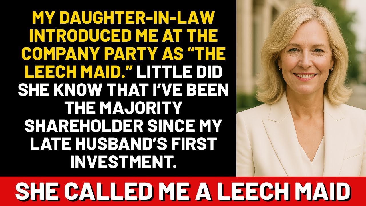 My daughter-in-law introduced me at the company party as "the leech maid." Little did she know that