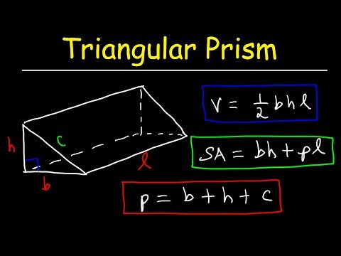 Triangular Prism - Volume, Surface Area, Base and Lateral Area Formula, Basic Geometry