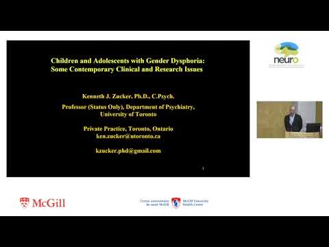 Dr. Kenneth Zucker — lezing over kinderen en adolescenten met genderdysforie