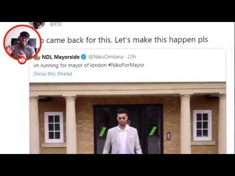 KSI reacts to Niko running for mayor of London