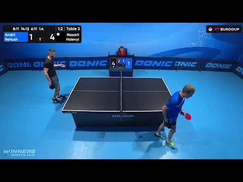 11:35 Andrii Rehush - Nazarii Haievyi 10.10.2023 TT Euro.Cup Ukraine Master. TABLE 3