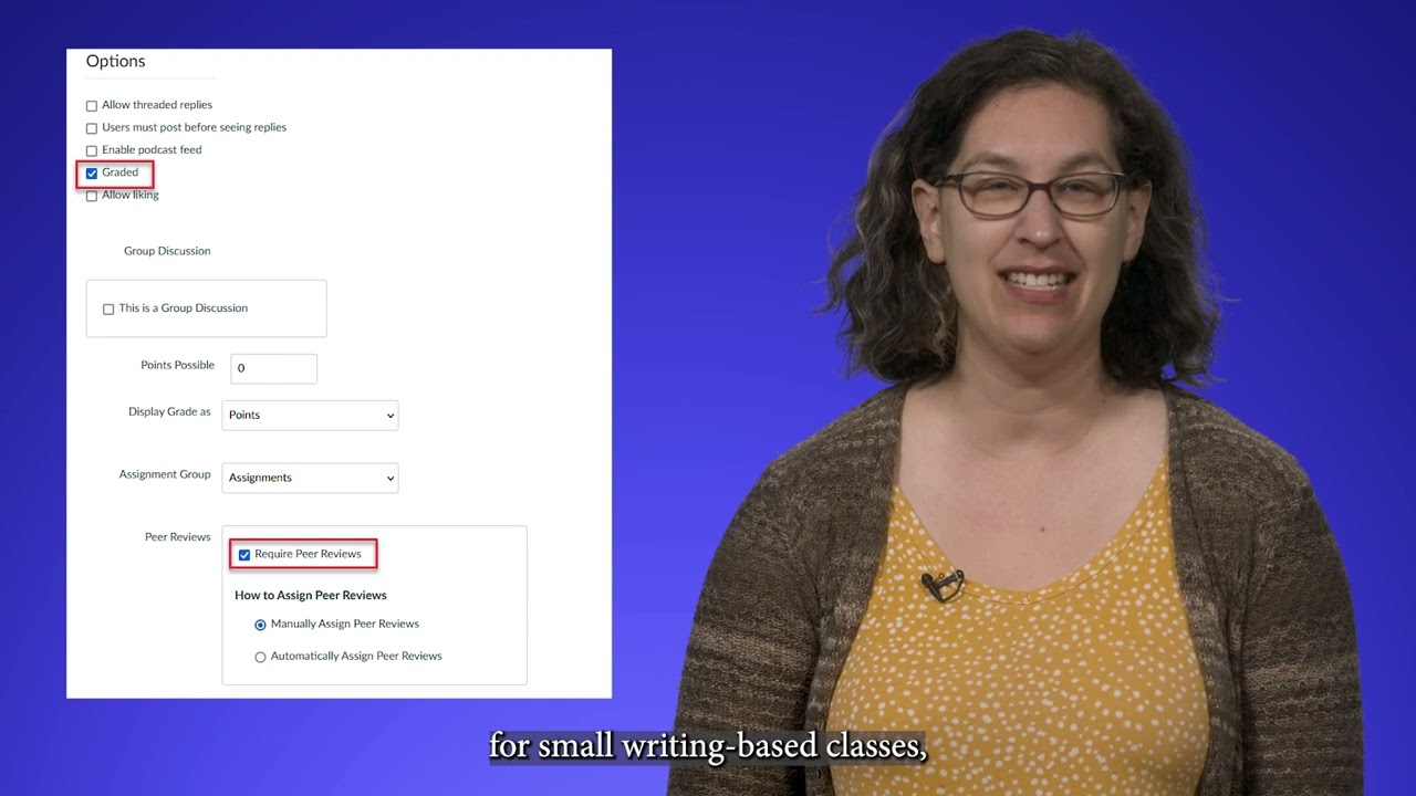 How do I manually assign a peer review to the canvas?