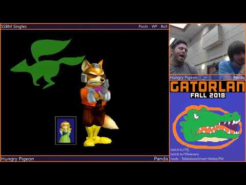 GatorLAN SSBM Singles - 9/22/18 - Hungry Pigeon (Peach) Vs. Panda (Fox) - Pools